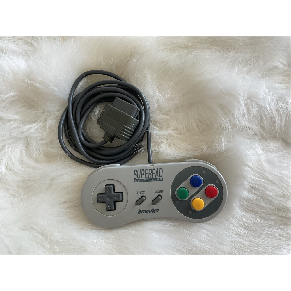 90s Vintage Interact SuperPad controller for Super Nintendo Game systems SNES